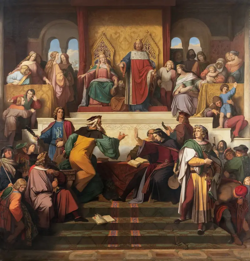The Singer’s Contest on the Wartburg av Moritz von Schwind