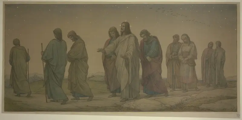 Christus wandelt mit den Jüngern von Eduard von Steinle
