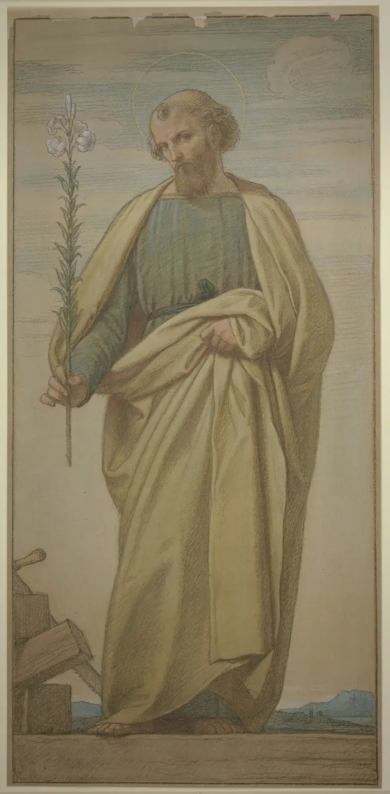Der Heilige Joseph mit dem Lilienstab av Eduard von Steinle