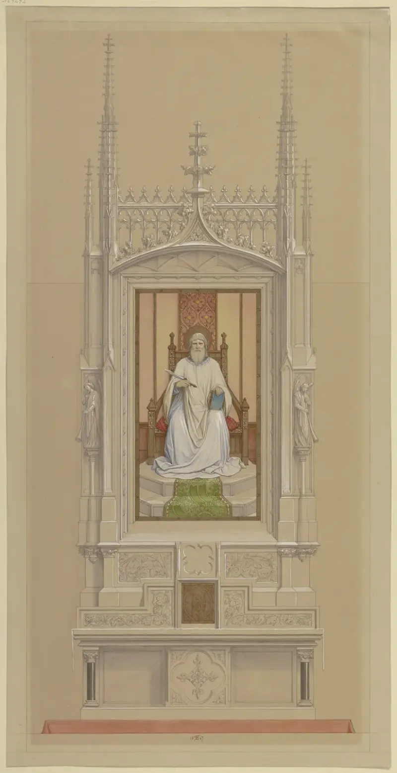 Entwurf eines Bartholomäus-Altars für den Frankfurter Dom av Eduard von Steinle