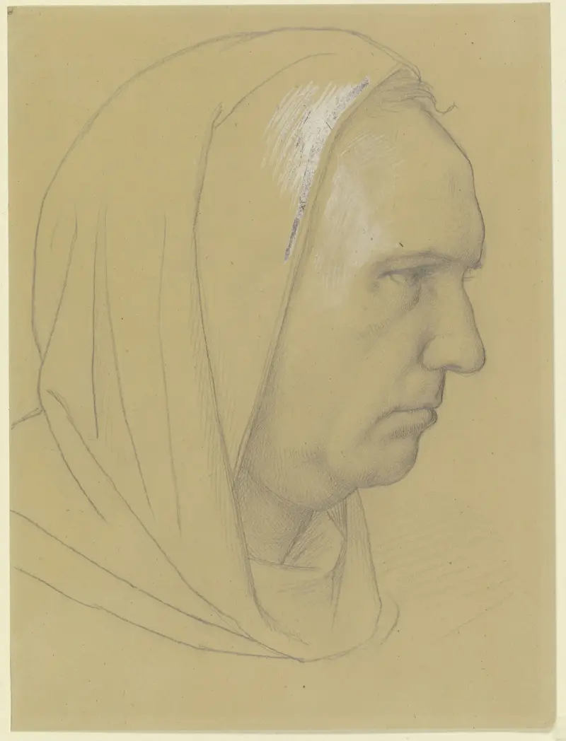 Head of Albertus Magnus av Eduard von Steinle