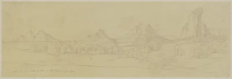Italienskt bergslandskap av Eduard von Steinle