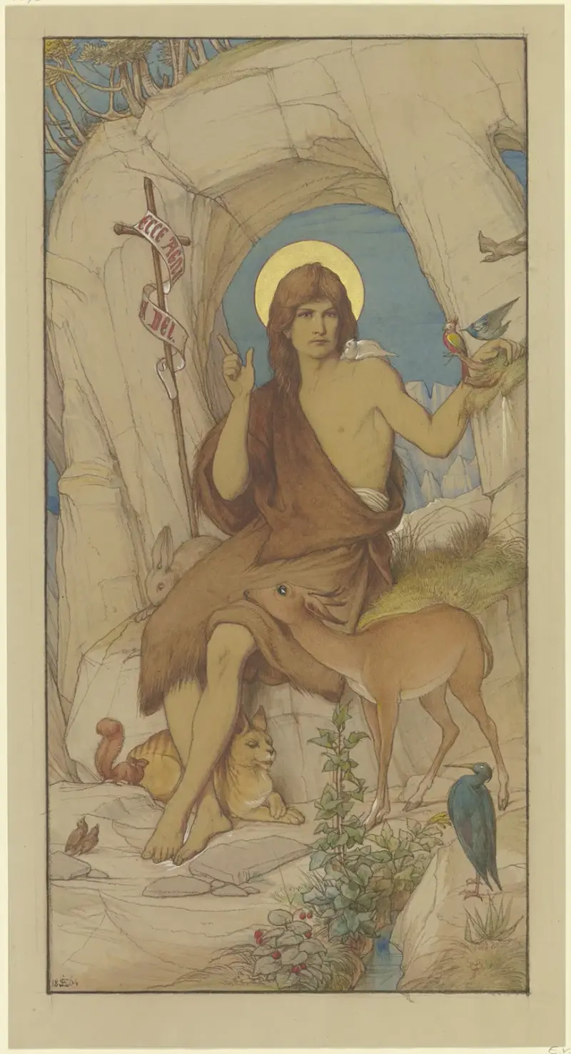 John the Baptist in the Wilderness av Eduard von Steinle