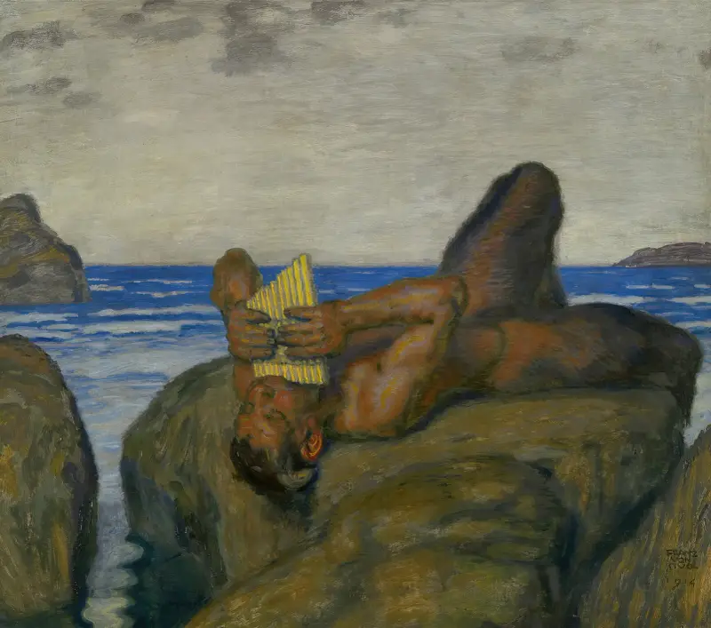 Blowing Faun av Franz von Stuck