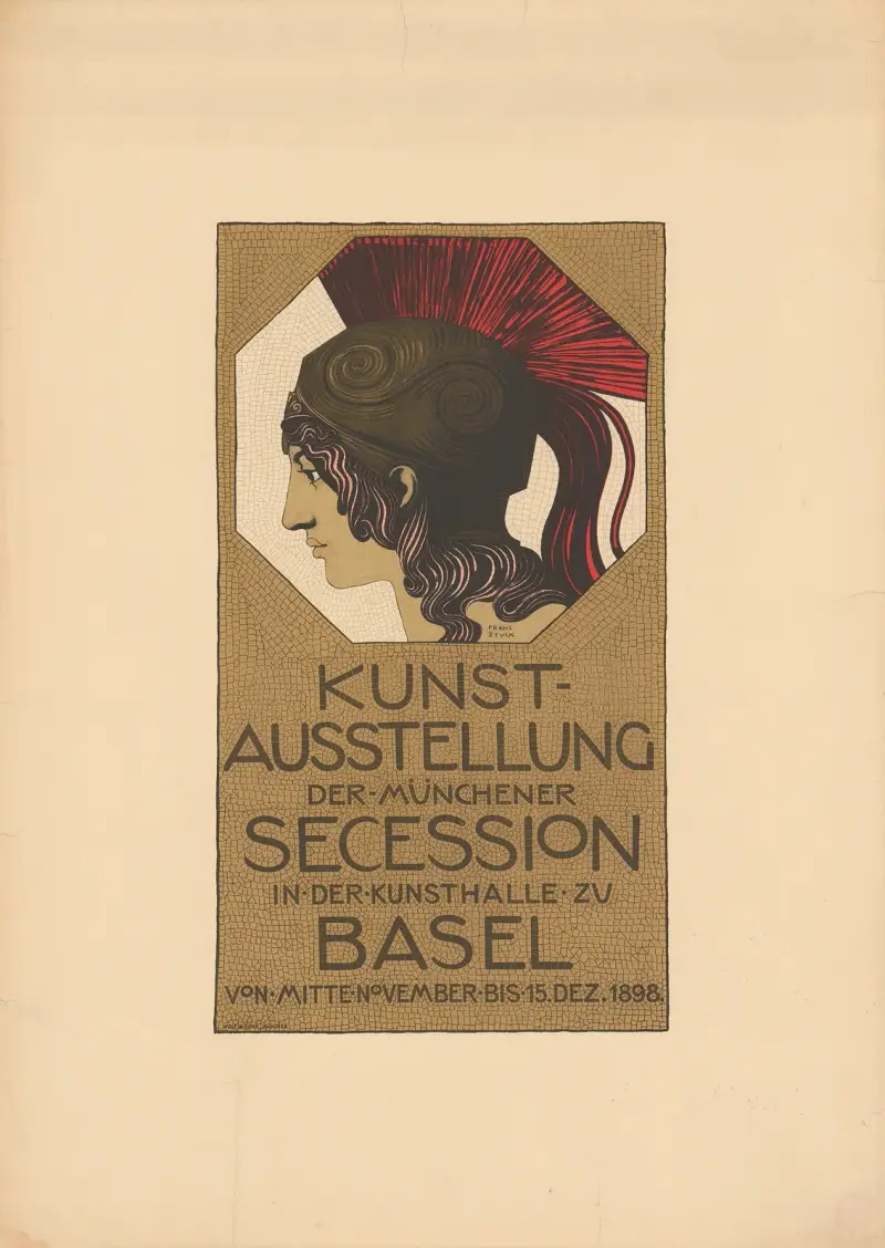 Konstutställning av Münchens secession i Kunsthalle i Basel av Franz von Stuck