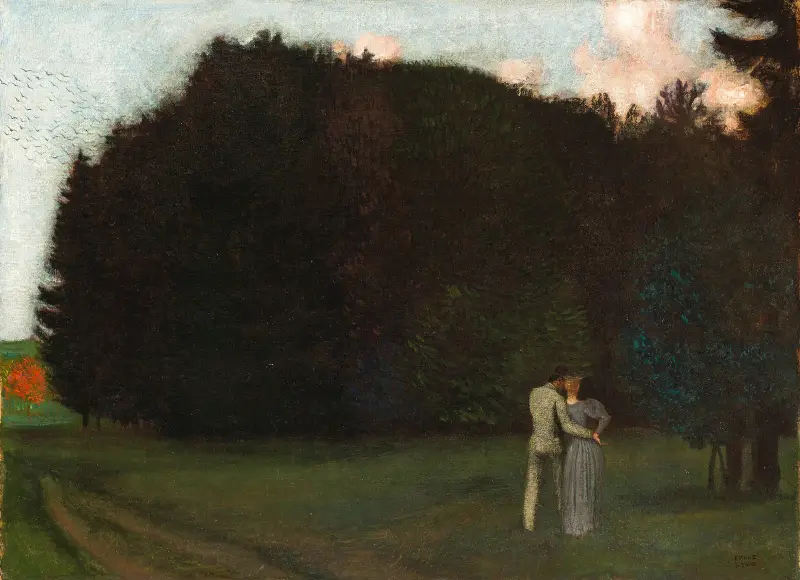 Paar am Waldrand av Franz von Stuck