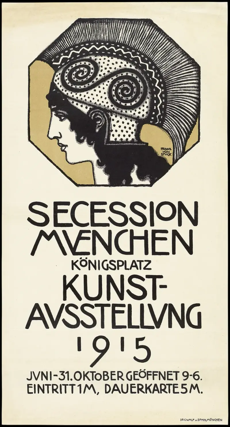 Affisch för Sezession-utställningen i München 1915 av Franz von Stuck
