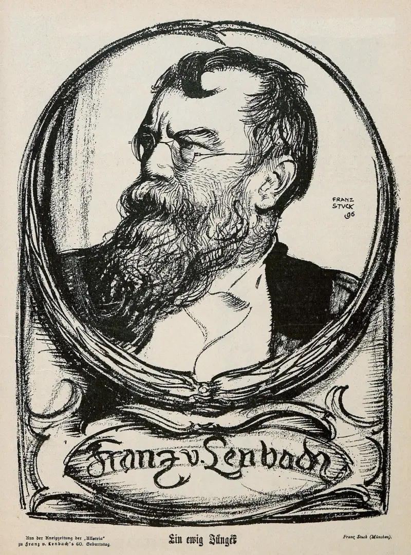 Porträtt av Franz von Lenbach av Franz von Stuck