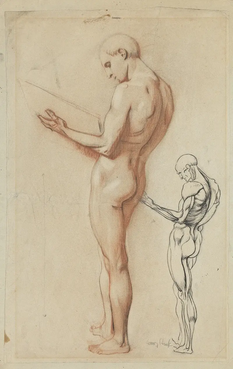 Studie till 'Orfeus' av Franz von Stuck