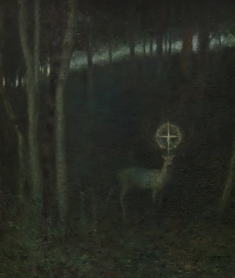 Den helige Huberts syn av Franz von Stuck