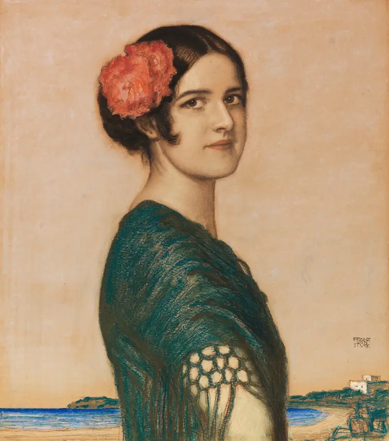 Tochter Mary als Spanierin von Franz von Stuck