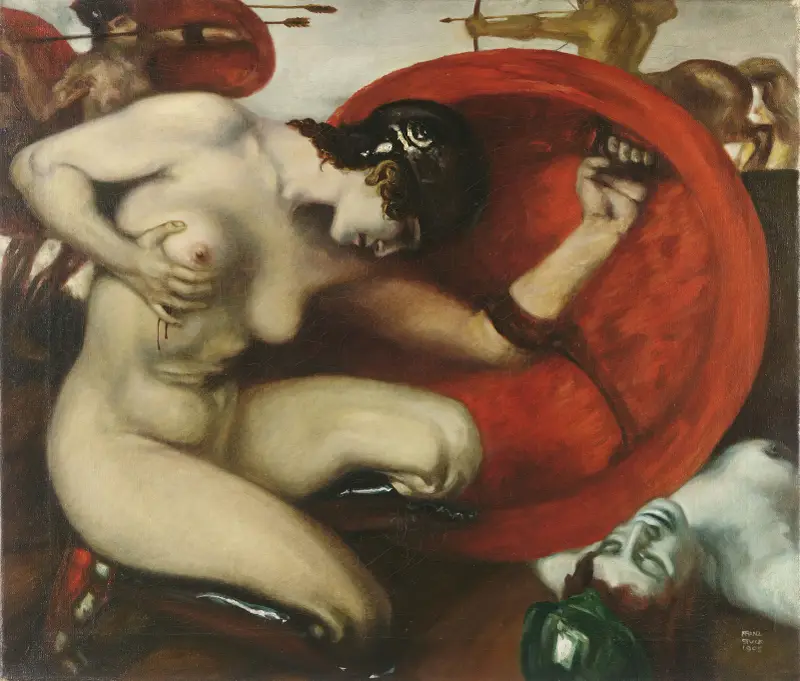 Sårad amason av Franz von Stuck