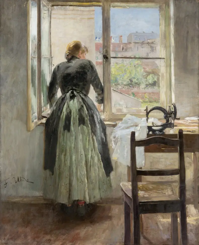 Przy oknie, Fritz von Uhde