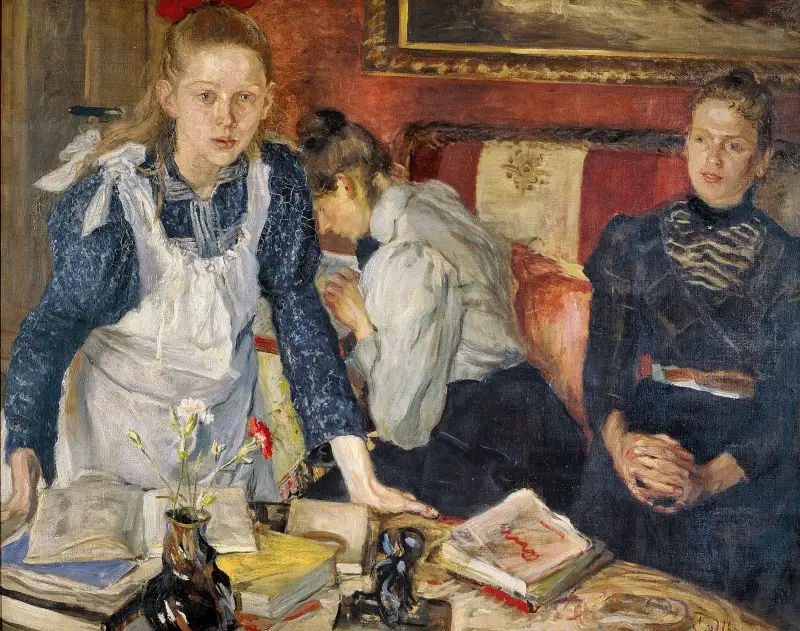 Die Lektion von Fritz von Uhde