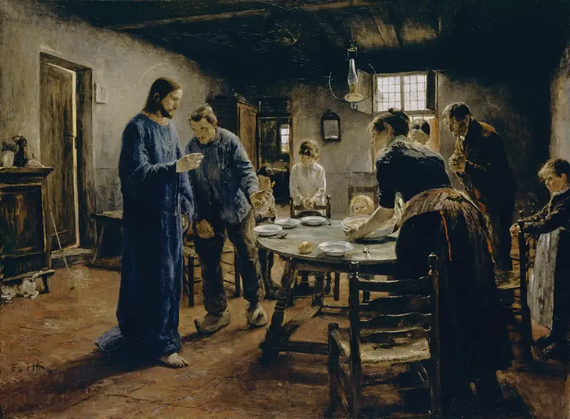 Tischgebet von Fritz von Uhde