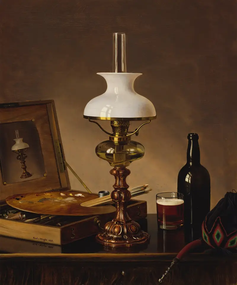 Stillleben im Atelier von Ferdinand von Wright