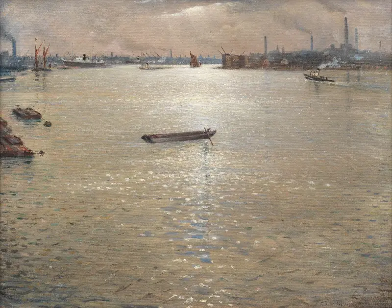 Pejzaż nad Tamizą, Christopher R. W. Nevinson