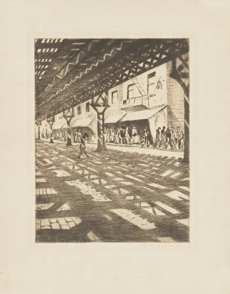 Third Avenue (Elevated Railway), Christopher R. W. Nevinson