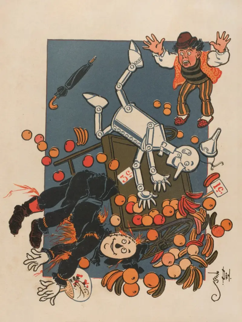 Denslows fågelskrämma och plåtmannen, pl. 1 av William Wallace Denslow