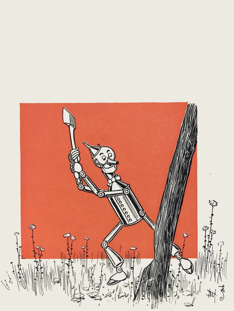 Den underbara trollkarlen från Oz, plansch 1 av William Wallace Denslow