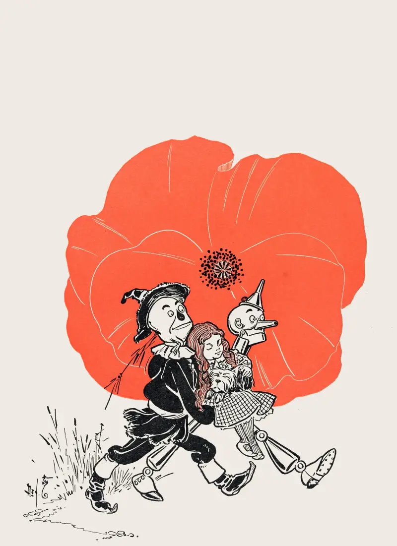 Den underbara trollkarlen från Oz, plansch 3 av William Wallace Denslow
