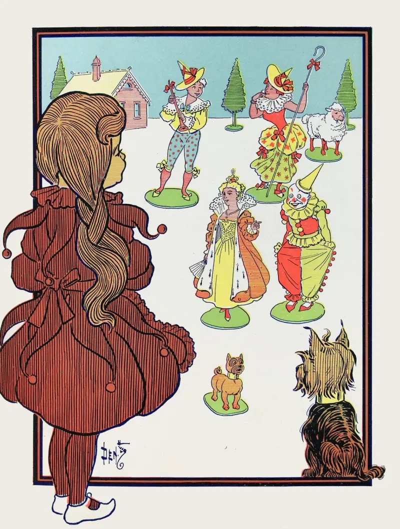 These people are all made of china av William Wallace Denslow