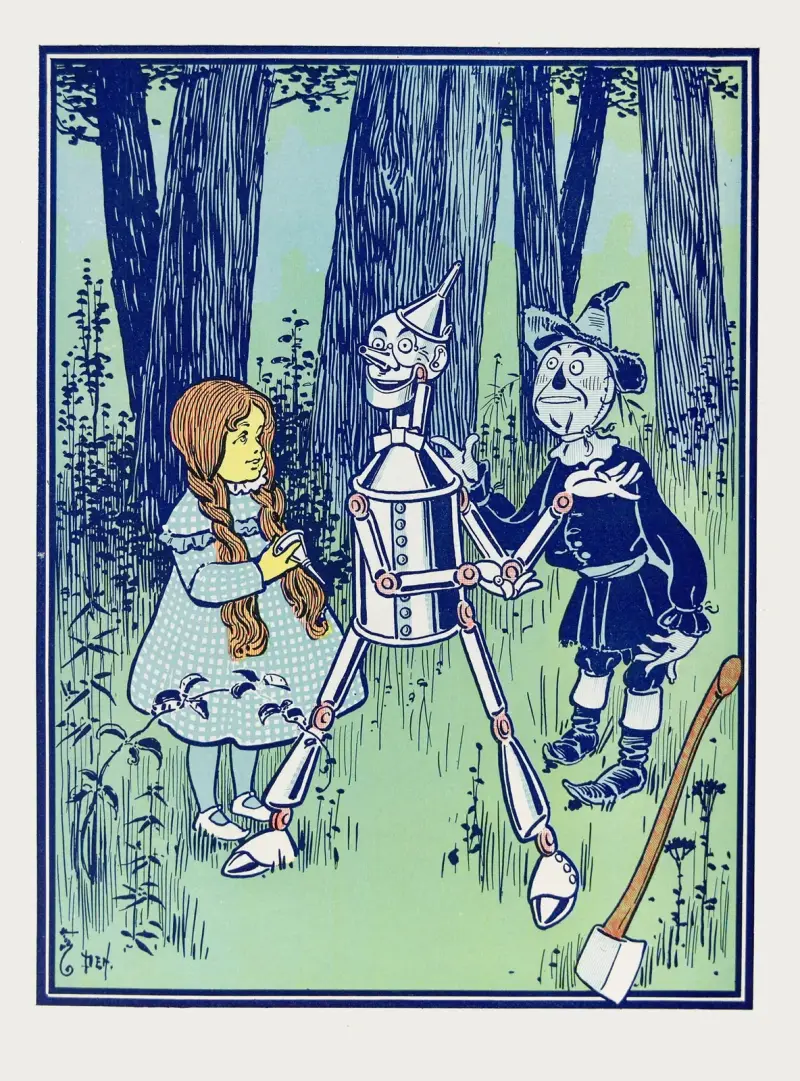 ‘This is the great comfort,’ said the Tin Woodman av William Wallace Denslow