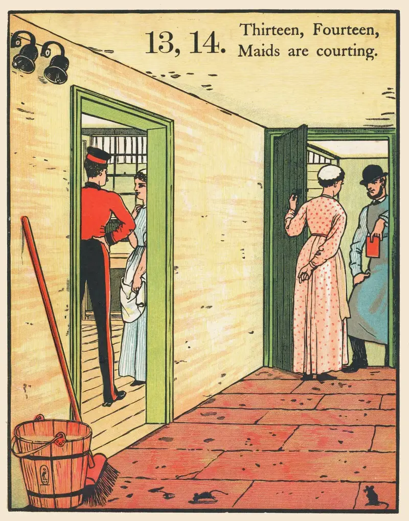 1, 2, buckle my shoe Pl 5 av Walter Crane