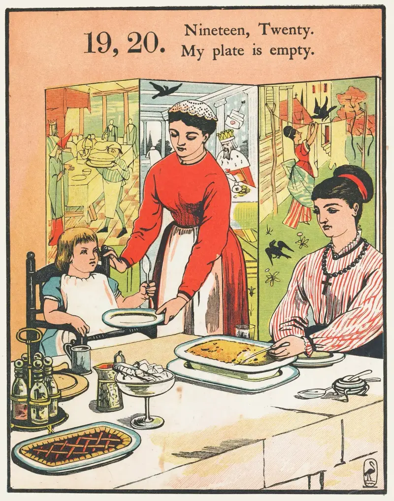 1, 2, spänn skon, pl. 8 av Walter Crane