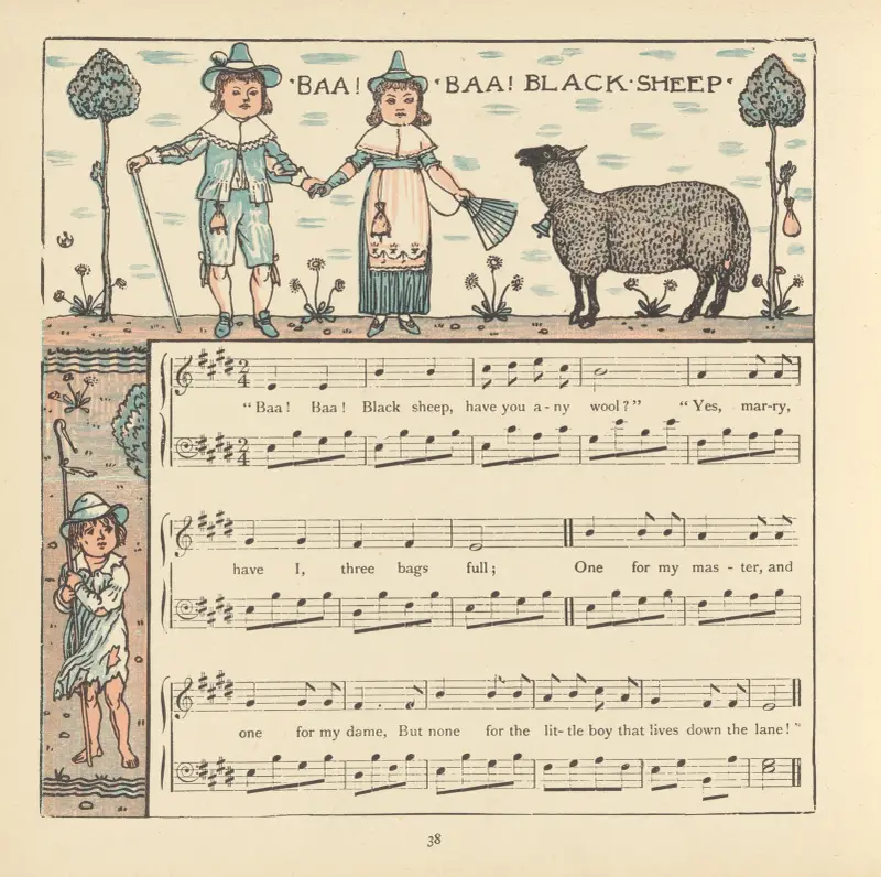 Baa! Baa! Black Sheep av Walter Crane