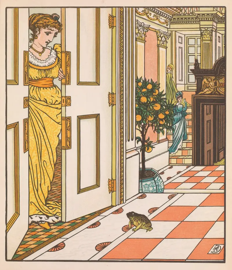 Skönheten och odjuret Pl. 07 av Walter Crane