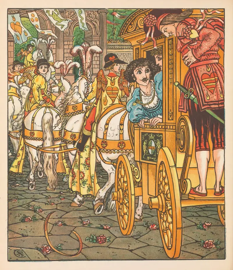 Skönheten och odjuret, pl. 11 av Walter Crane