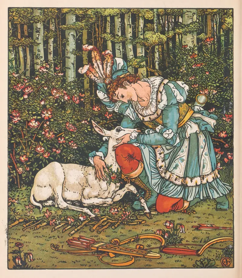Skönheten och odjuret, pl. 17 av Walter Crane