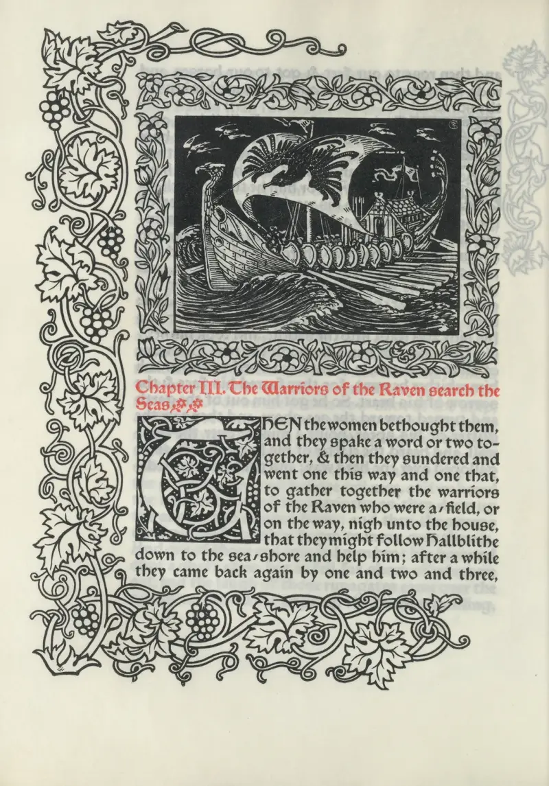 Kapitel III. Korpenkrigarna söker av haven av Walter Crane