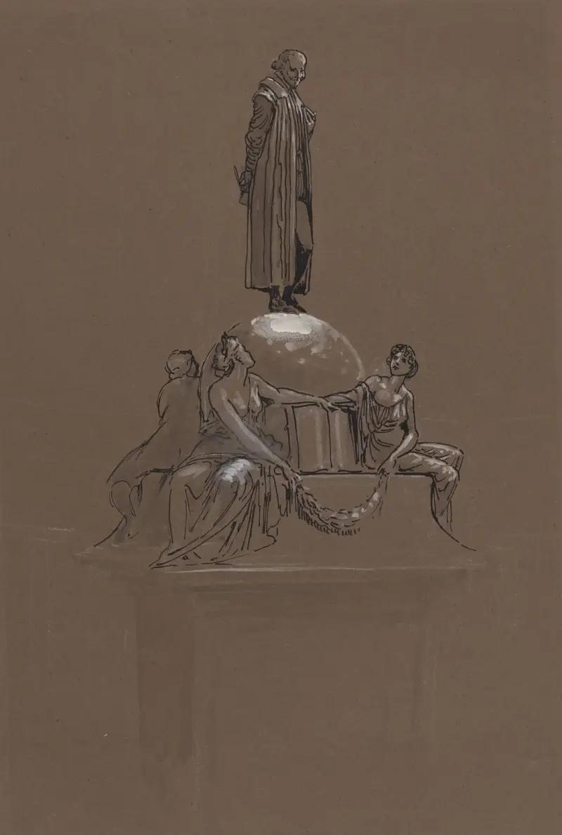 Entwurf für ein Shakespeare-Denkmal von Walter Crane