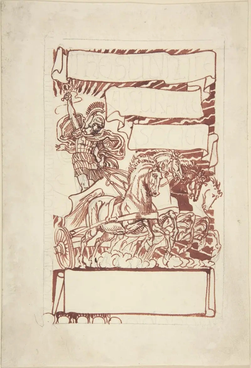 Design for Trade Card [The Sun Life Assurance Society] av Walter Crane