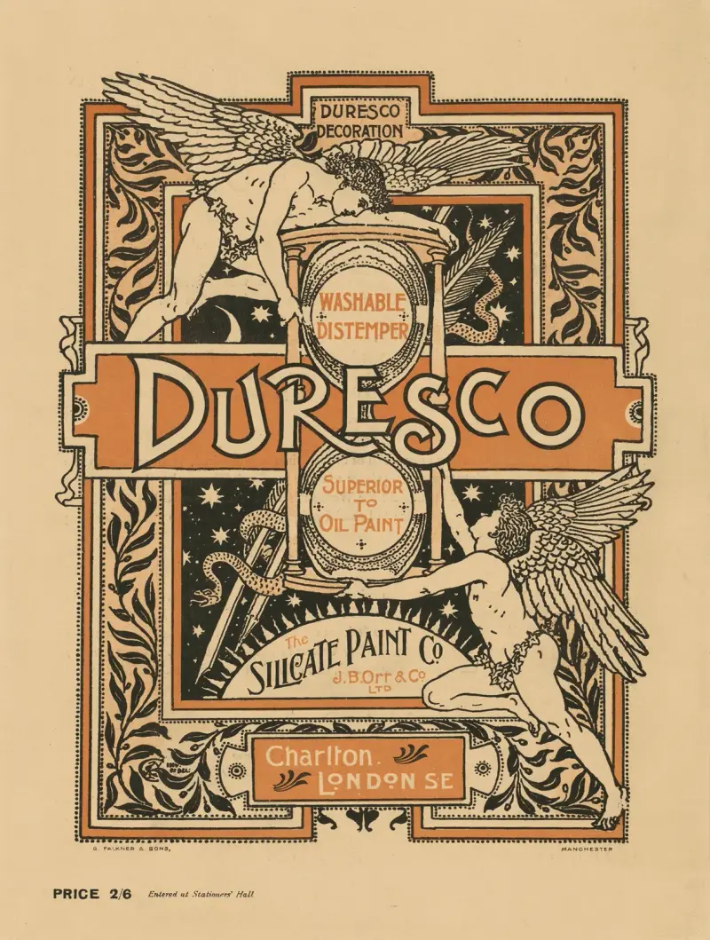 Duresco. Washable Distemper Superior to Oil Paint. The Silicate Paint Company av Walter Crane