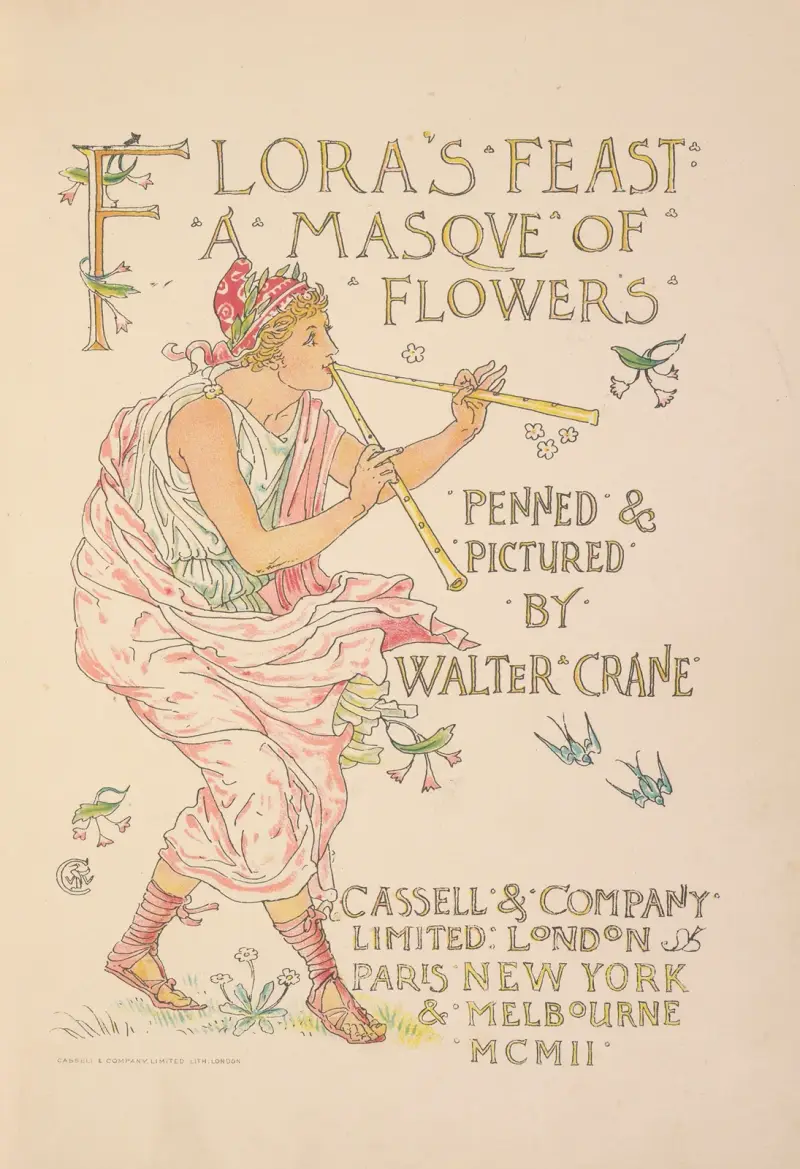Floras fest; En mask av blommor pl.01 av Walter Crane