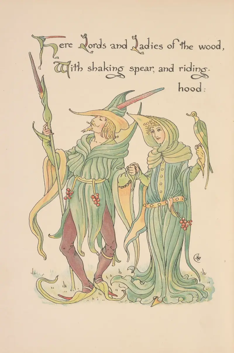Flora’s feast; A masque of flowers Pl.12 av Walter Crane