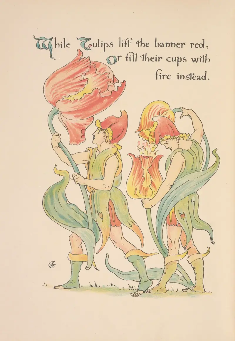 Flora’s feast; A masque of flowers Pl.14 av Walter Crane