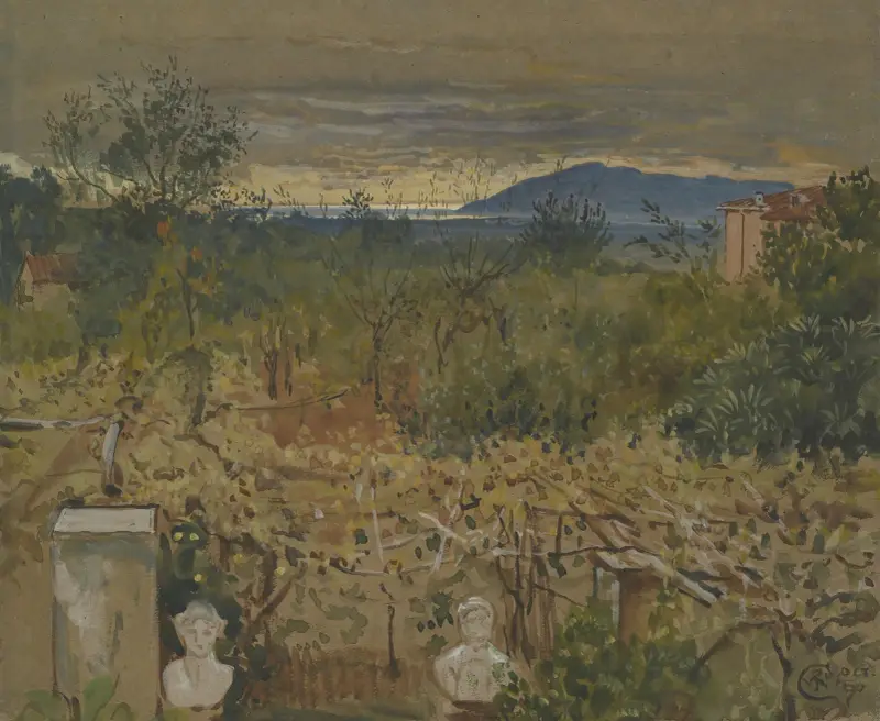 Garten mit Ruinen von Walter Crane