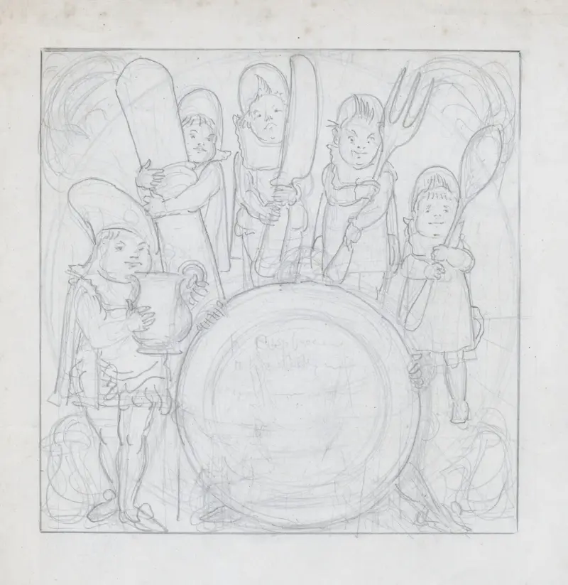 Hans majestät baby (pl. 1) av Walter Crane