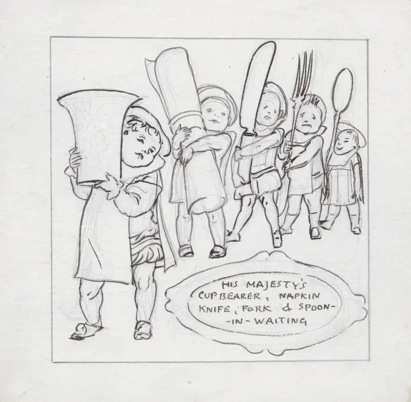 Hans majestät babyn pl. 4 av Walter Crane