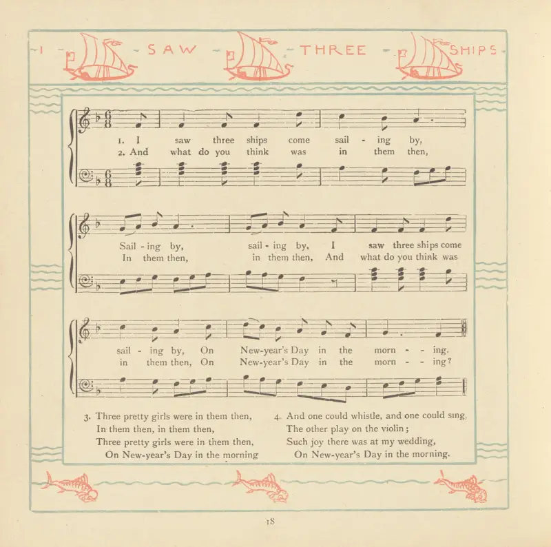 Ich sah drei Schiffe, 1876 – Nr. 1 von Walter Crane