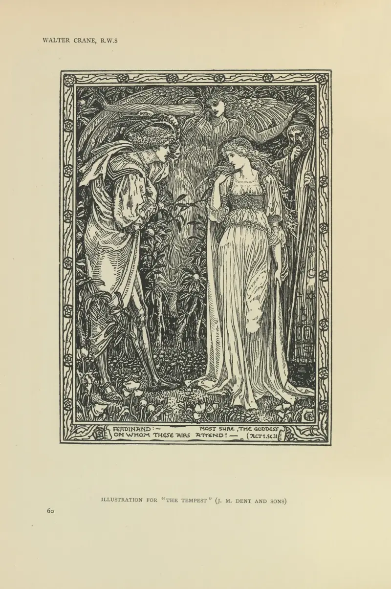 Illustration zu Der Sturm von Walter Crane