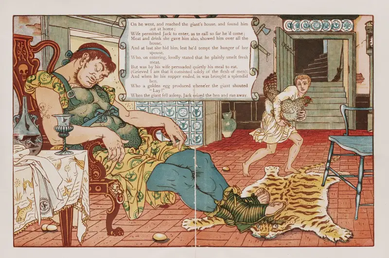 Jack och bönstjälken pl. 5 av Walter Crane