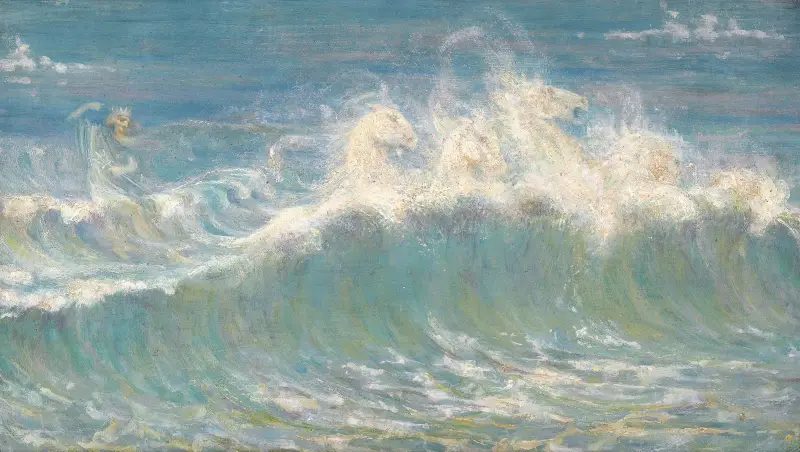 Neptuns Pferde von Walter Crane