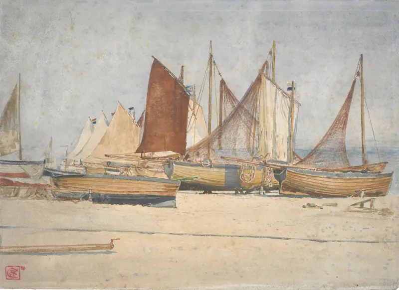 Southwold – a study of sails av Walter Crane
