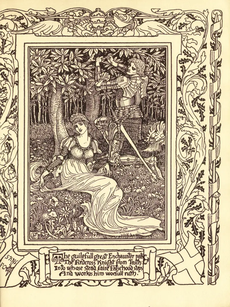 Spenser’s Faerie queene Pl.07 av Walter Crane