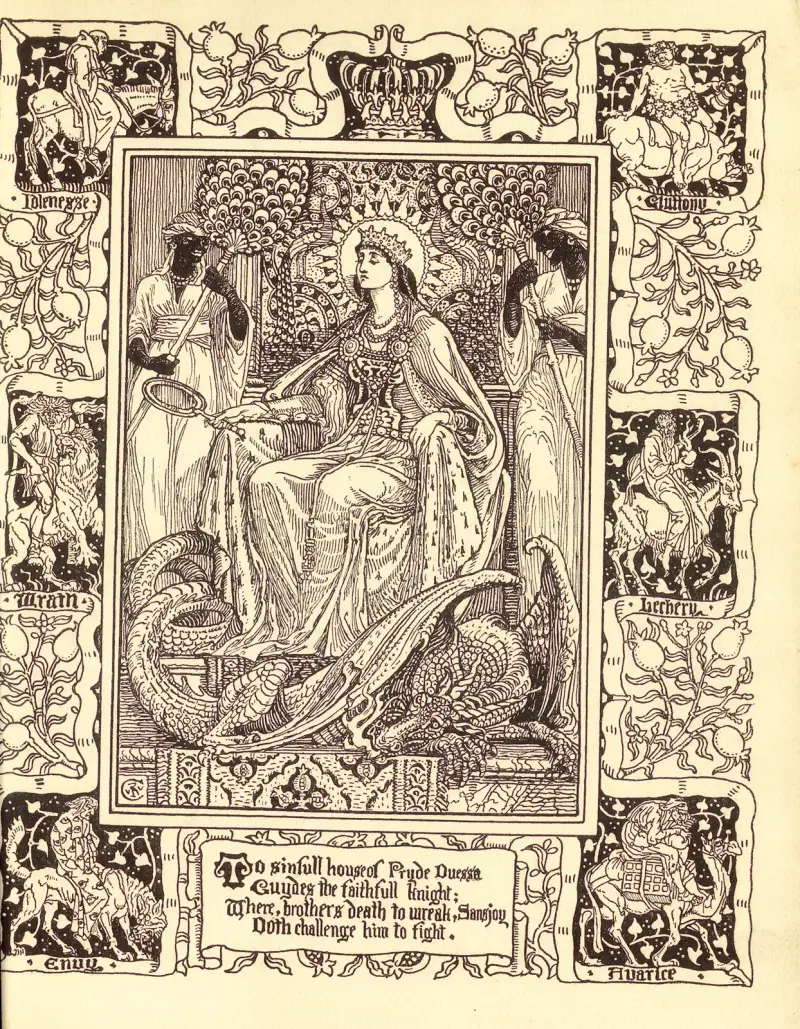 Spenser’s Faerie queene Pl.09 av Walter Crane